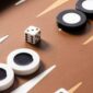 Riviere Eva Handwoven Leather Backgammon Set | Kneen & Co