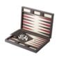 Riviere Eva Lines Leather Backgammon Set | Kneen & Co