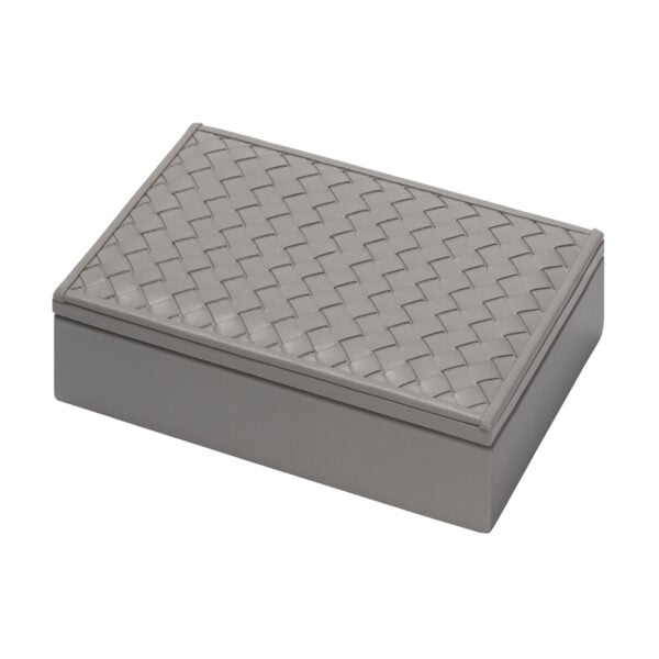 GB-Riviere-GBCD1-INT-Eva-Hndwvn-playingCardHolder-CLOSED-GREY-CUTOUT01-1200x1200-100KB Riviere Eva Handwoven Leather Playing Card Set | Kneen & Co