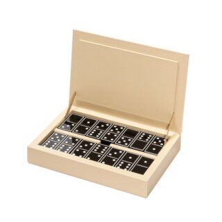 Riviere Eva Handwoven Leather Domino Set | Kneen & Co