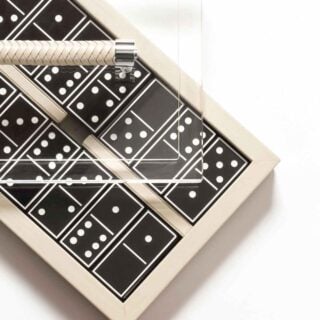 Riviere Diana Leather Domino Set | Kneen & Co
