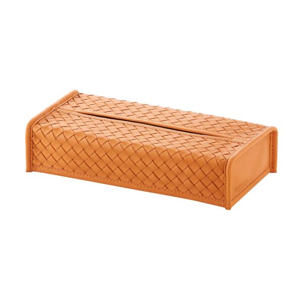 GB-Riviere-PC-INT-Tissue-Holder-Rectangular-PUMPKIN-CUTOUT-1200x1200-100KB Riviere Elba Handwoven Leather Tissue Holder | Kneen & Co