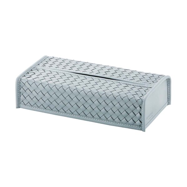 GB-Riviere-PC-INT-rect-Elba-HandwovenRectangular-TissueHolder-AZURE-CUTOUT01-1200x1200-100KB Riviere Elba Handwoven Leather Tissue Holder | Kneen & Co
