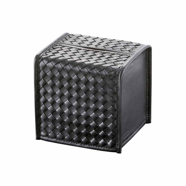 Riviere Elba Handwoven Leather Tissue Holder | Kneen & Co