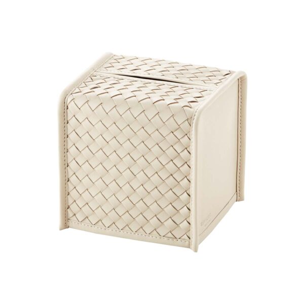 Riviere Elba Handwoven Leather Tissue Holder | Kneen & Co