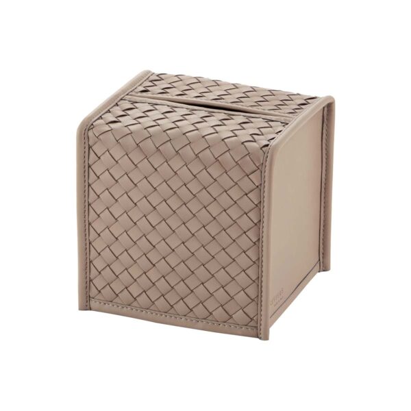 Riviere Elba Handwoven Leather Tissue Holder | Kneen & Co