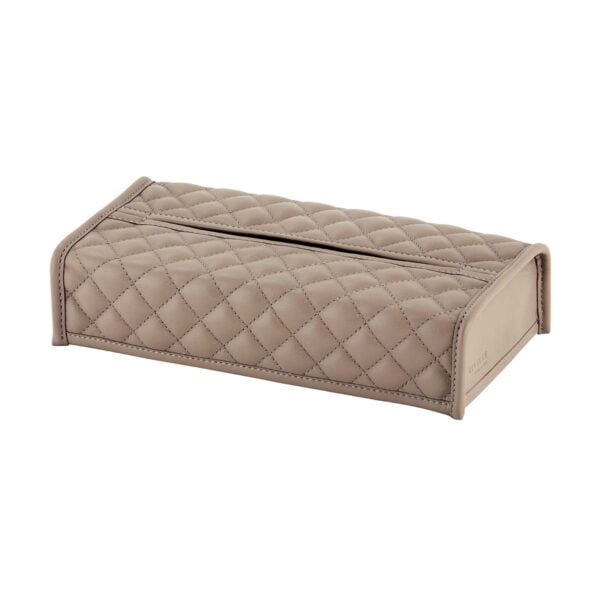 GB-Riviere-PC-PT-rect-Tissue-Box-Rectangular-QuiltedPadded-CUTOUT-TAUPE-1200x1200-100KB Riviere Elba Diamonds Leather Tissue Holder | Kneen & Co