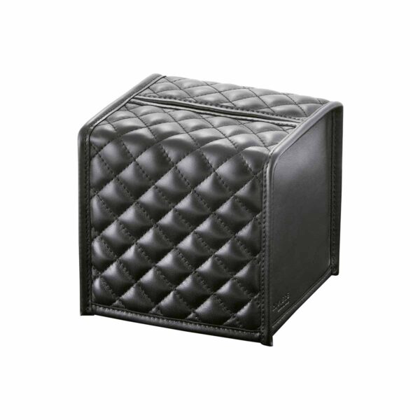 GB-Riviere-PC-PT-sq-Elba-Diamonds-Sqr-Tissue-Holder-QuiltedPadded-BLK-CUTOUT01-1200x1200-100KB Riviere Elba Diamonds Leather Tissue Holder | Kneen & Co