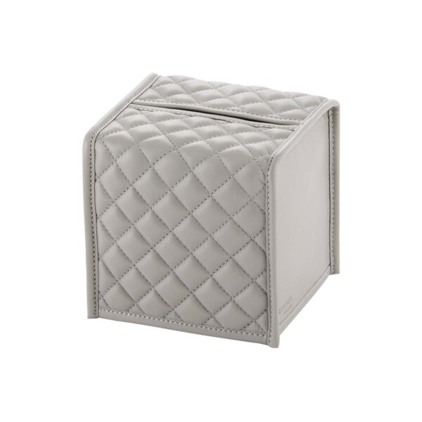 GB-Riviere-PC-PT-sq-Elba-Diamonds-Sqr-Tissue-Holder-QuiltedPadded-GREY-CUTOUT01-1200x1200-100KB Riviere Elba Diamonds Leather Tissue Holder | Kneen & Co