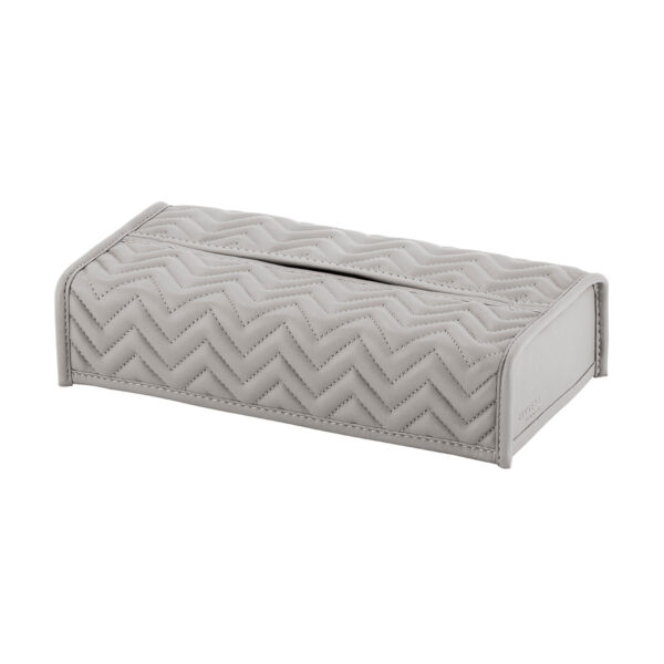 GB-Riviere-PC-TS-rec-Elba-HerringboneRectangular-TissueHolder-GREY-CUTOUT01-1200x1200-100KB Riviere Elba Herringbone Leather Tissue Holder | Kneen & Co