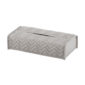 Riviere Elba Herringbone Leather Tissue Holder | Kneen & Co