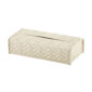 Riviere Elba Herringbone Leather Tissue Holder | Kneen & Co