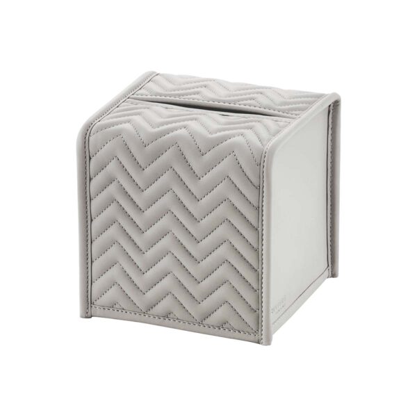 GB-Riviere-PC-TS-sq-Elba-HerringboneRectangular-TissueHolder-GREY-CUTOUT01-1200x1200-100KB Riviere Elba Herringbone Leather Tissue Holder | Kneen & Co