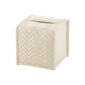 Riviere Elba Herringbone Leather Tissue Holder | Kneen & Co
