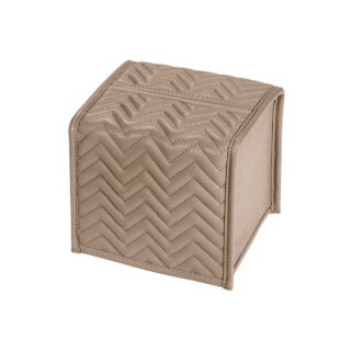 Riviere Elba Herringbone Leather Tissue Holder | Kneen & Co