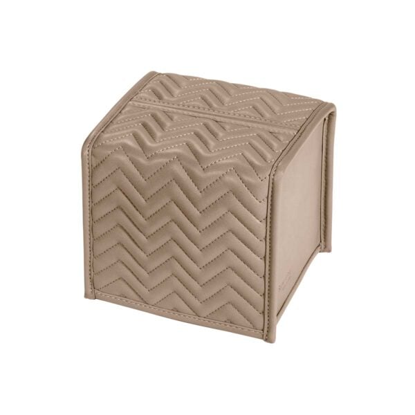 GB-Riviere-PC-TS-sq-Tissue-Box-Sqr-Herringbone-Padded-CUTOUT-TAUPE-1200x1200-100KB Riviere Elba Herringbone Leather Tissue Holder | Kneen & Co