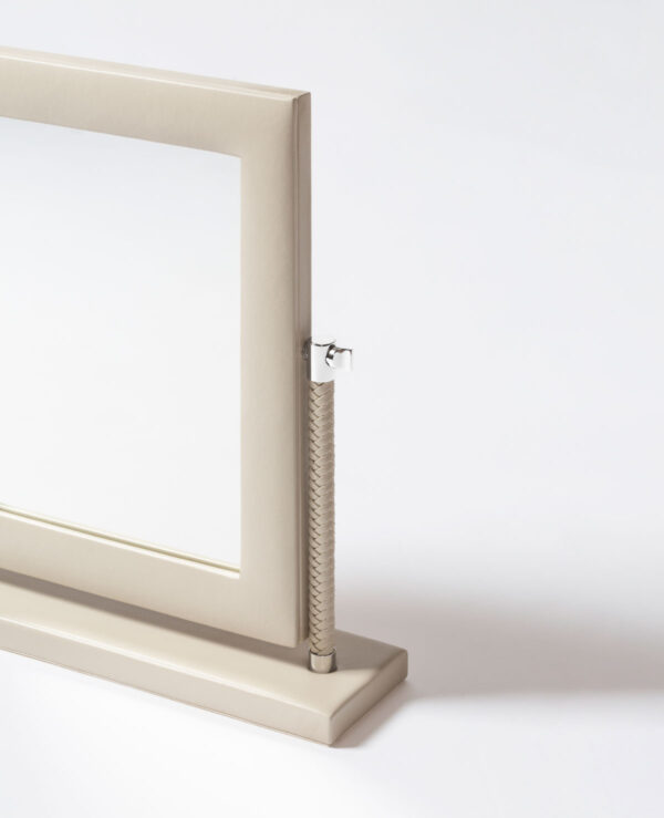 Riviere Vieste Leather Mirror | Kneen & Co