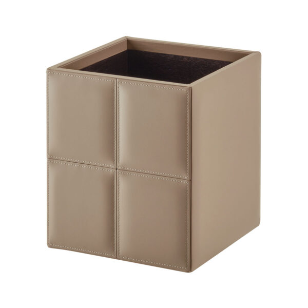 Riviere Ivo Classic Leather Waste Bin | Kneen & Co