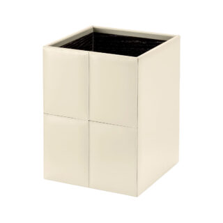 Riviere Ivo Classic Leather Waste Bin | Kneen & Co
