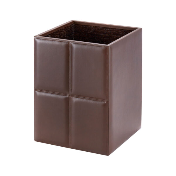 Riviere Ivo Classic Leather Waste Bin | Kneen & Co