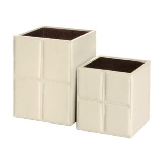 Riviere Ivo Classic Leather Waste Bin | Kneen & Co