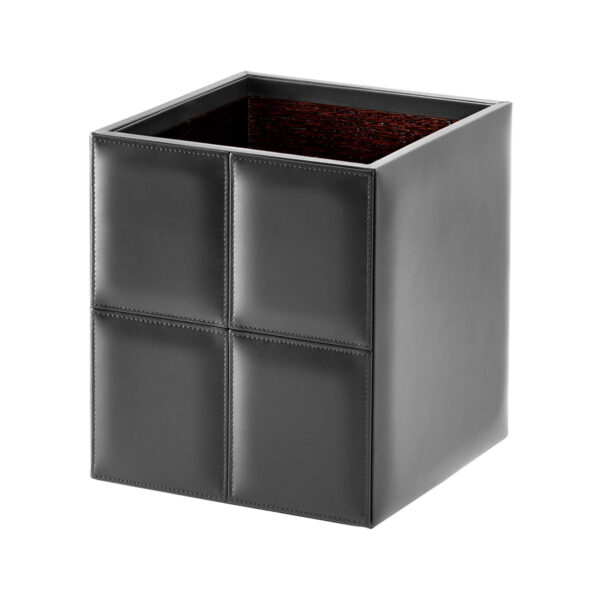 Riviere Ivo Classic Leather Waste Bin | Kneen & Co