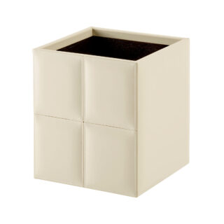 Riviere Ivo Classic Leather Waste Bin | Kneen & Co