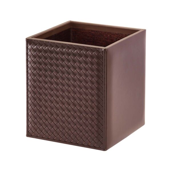 GB-Riviere-WB-INT-SMWaste-Basket-Quilted-Leather-OPEN-CUTOUT-MOKA-1200x1200-100KB Riviere Ivo Handwoven Leather Waste Bin | Kneen & Co