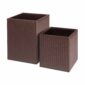 Riviere Ivo Handwoven Leather Waste Bin | Kneen & Co