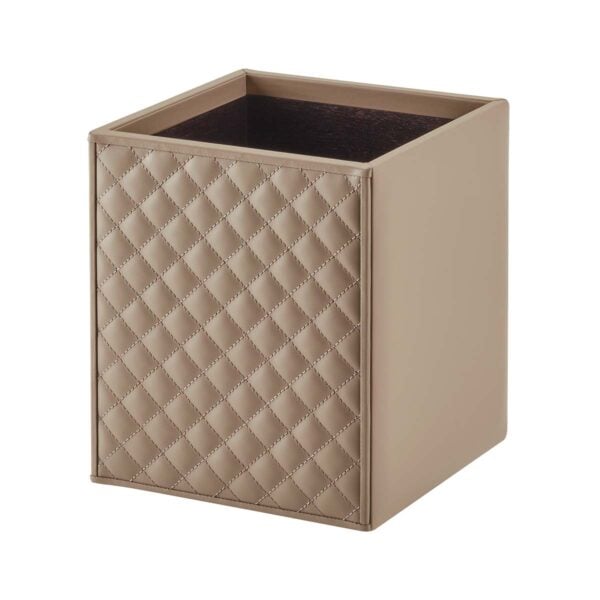 GB-Riviere-WB-PT-SM-Box-Leather-Quilted-Rectangle-CUTOUT-TAUPE-1200x1200-100KB Riviere Ivo Diamonds Leather Waste Bin | Kneen & Co