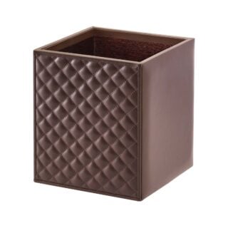 Riviere Ivo Diamonds Leather Waste Bin | Kneen & Co