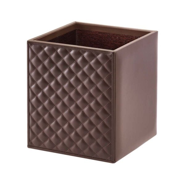 Riviere Ivo Diamonds Leather Waste Bin | Kneen & Co