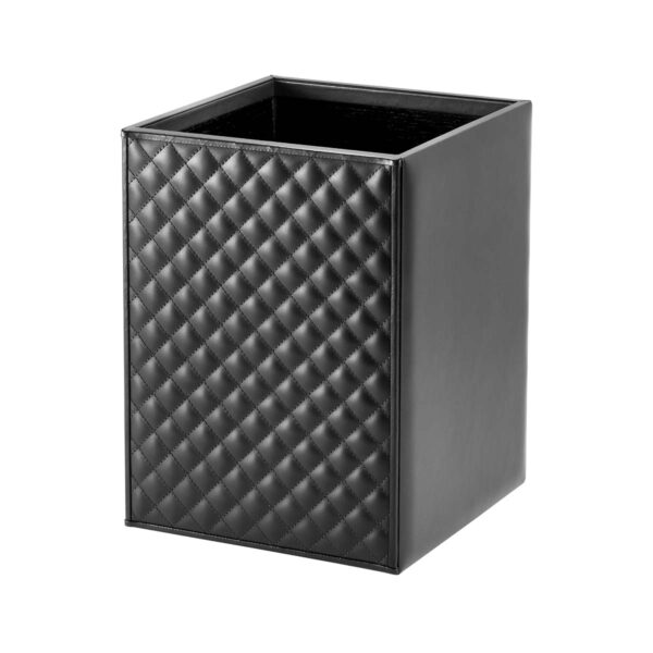 GB-Riviere-WB-PT-lg-Ivo-DiamondsBin-LG-BLACK-CUTOUT01-1200x1200-100KB Riviere Ivo Diamonds Leather Waste Bin | Kneen & Co
