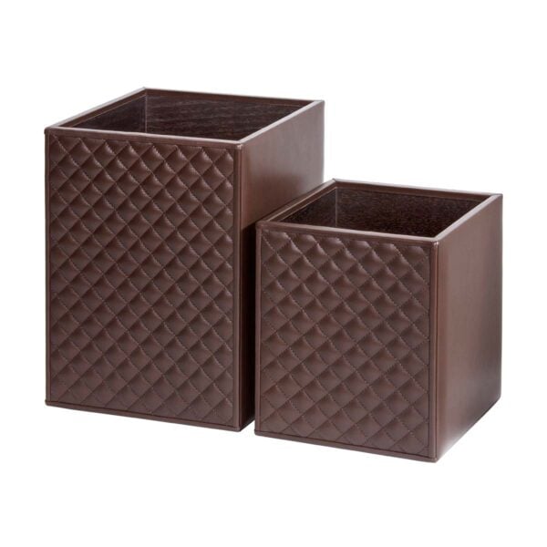GB-Riviere-WB-PT-lg-WB-PT-smWaste-Basket-Quilted-Leather-OPEN-CUTOUT-MOKA-1200x1200-100KB Riviere Ivo Diamonds Leather Waste Bin | Kneen & Co
