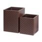 Riviere Ivo Diamonds Leather Waste Bin | Kneen & Co