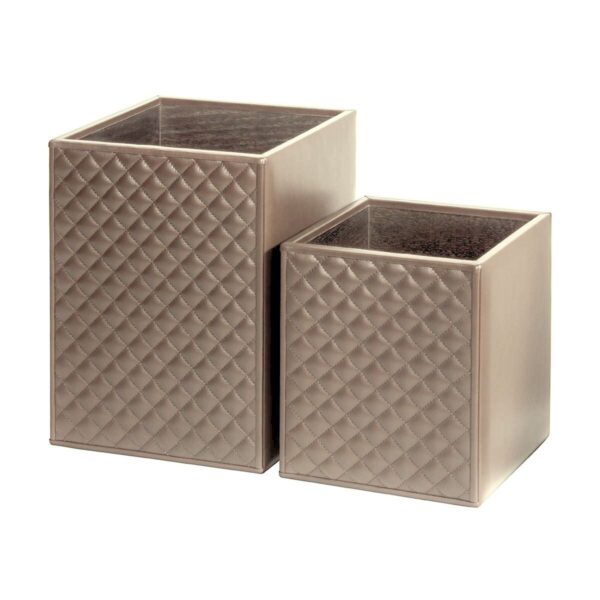 Riviere Ivo Diamonds Leather Waste Bin | Kneen & Co