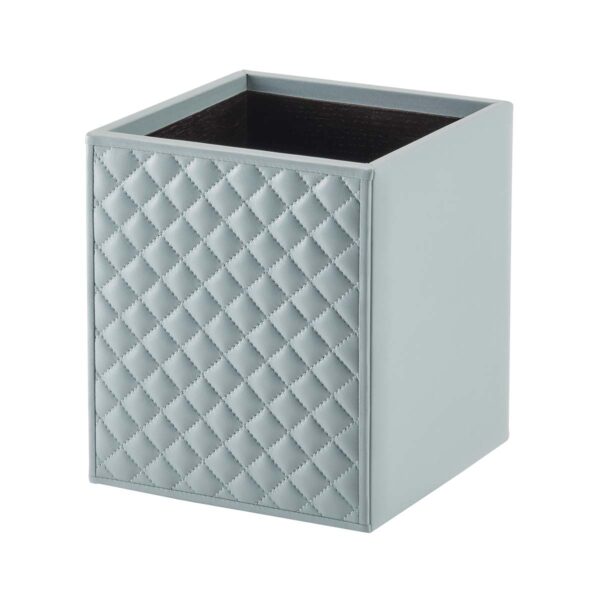 GB-Riviere-WB-PT-sm-Ivo-ClassicBinWaste-BasketSQR-quiltedPadded-SM-AZURE-CUTOUT01-1200x1200-100KB Riviere Ivo Diamonds Leather Waste Bin | Kneen & Co