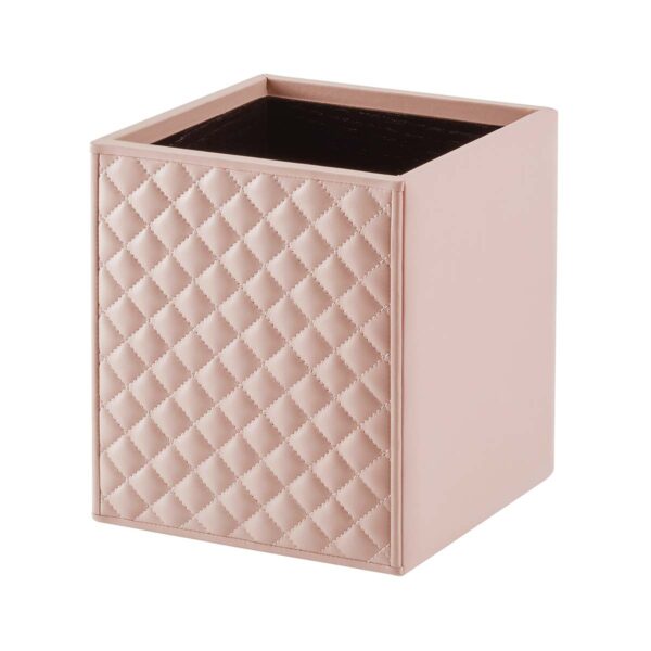 GB-Riviere-WB-PT-sm-Ivo-ClassicBinWaste-BasketSQR-quiltedPadded-SM-BLUSH-PINK-CUTOUT01-1200x1200-100KB Riviere Ivo Diamonds Leather Waste Bin | Kneen & Co