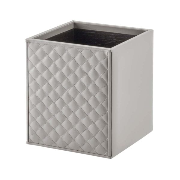 GB-Riviere-WB-PT-sm-Ivo-DiamondsBin-SM-GREY-CUTOUT01-1200x1200-100KB Riviere Ivo Diamonds Leather Waste Bin | Kneen & Co