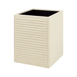 Riviere Ivo Lines Leather Waste Bin | Kneen & Co