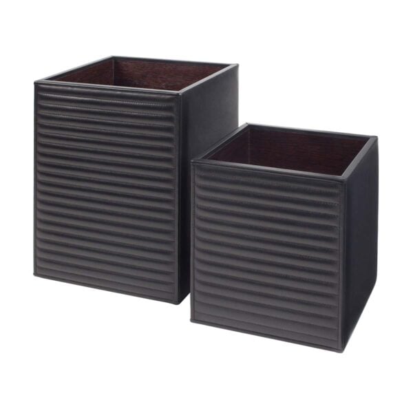 GB-Riviere-WB-TC-lg-WB-TC-sm-Ivo-LinesBin-LG-SM-BLACK-CUTOUT01-1200x1200-100KB Riviere Ivo Lines Leather Waste Bin | Kneen & Co