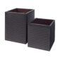 Riviere Ivo Lines Leather Waste Bin | Kneen & Co