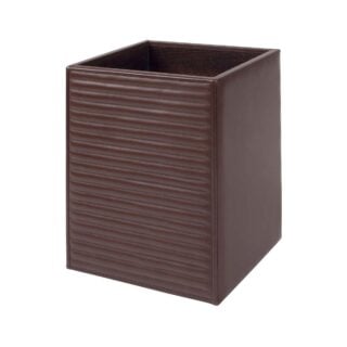 Riviere Ivo Lines Leather Waste Bin | Kneen & Co