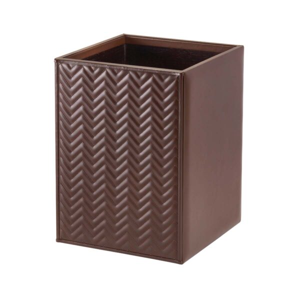 GB-Riviere-WB-TS-lg-LID-WB-lg-Ivo-HerringboneBin-wLid-LG-MOKA-CUTOUT01-1200x1200-100KB Riviere Ivo Herringbone Leather Waste Bin | Kneen & Co