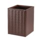 Riviere Ivo Herringbone Leather Waste Bin | Kneen & Co