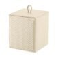 Riviere Ivo Herringbone Leather Waste Bin | Kneen & Co
