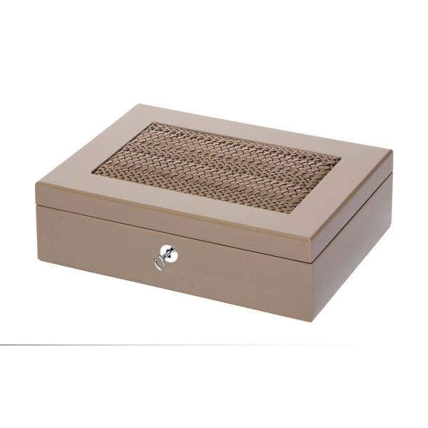 GB-Riviere-WBX-L-Rieti-Jewellery-Box-Rectangular-w-HandBraided-TAUPE-CLOSED-CUTOUT01-1200x1200-100KB Riviere Riete Leather Jewelry Box | Kneen & Co