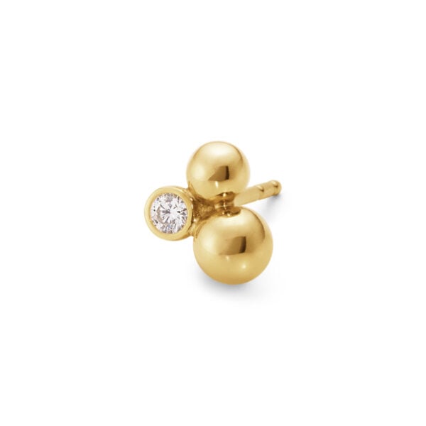 Georg Jensen Moonlight Grapes Earrings in 18 KT Yellow Gold with Diamonds 0.07 CT | Kneen & Co
