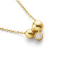 Georg Jensen Moonlight Grapes Pendant Necklace in 18 KT Yellow Gold With Diamonds 0.07 CT | Kneen & Co