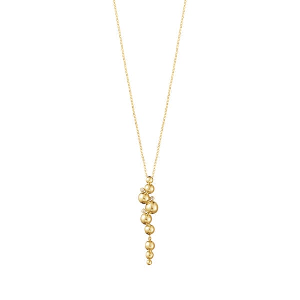 GJ-20000666-GRAPE-LONG-PNDNT-1551D-YG-DIAMND-0pt05CT-1200x1200-100KB Georg Jensen Moonlight Grapes Pendant Necklace in 18 KT Yellow Gold With Diamonds 0.05 CT | Kneen & Co